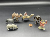 6 - lead animal figures