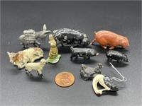 10 - lead animal figures