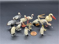 12 - lead bird figures