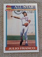 Topps 40 1991 AllStar Julio Franco baseball card