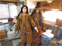 2 Mannequin Native Americans  Approx. 5 ft. tall