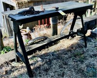 Iron Table with wooden Top