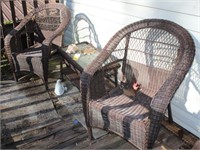 Wicker Style Chairs and Love seat