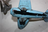 3 Airplanes - 2 Metal (Hubley missing wheels)