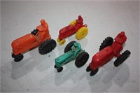 4 Plastic Tractors
