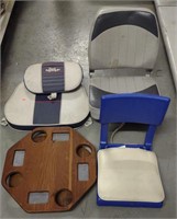 Lot Boat Seats Leather Hard Plastic Wooden