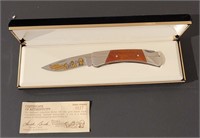 Buck model 500 knife gold etched gen eisenhower