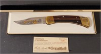 Buck Model 110 Gold Etched Daniel Boone knife 181