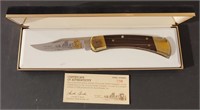 Buck 110 Merle Haggard gold etched blade #098 out