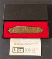 Utica Budwiser Promotion Knife in box