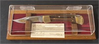 Buck Model 110 knife Gold Etched George Washington
