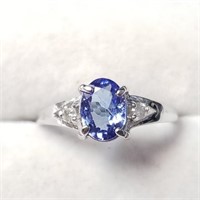 10K Tanzanite(1.1ct) Diamond(0.03ct) Ring