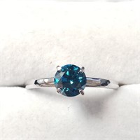 10K Treated Blue Diamond (0.95Ct,I1) Ring