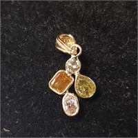 14K Diamond (0.85Ct,Si2-I1,Yellow,Brown And