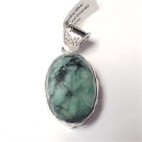 Silver Emerald(23.9ct) Pendant