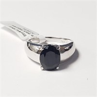 Silver Black Sapphire(3.1ct) Ring