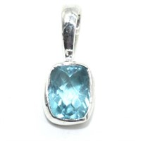 Silver Blue Quartz(1.35ct) Pendant