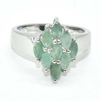 Silver Emerald (2.9ct) Ring