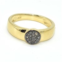 Gold plated Sil Diamond(0.25ct) Ring