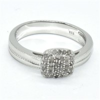 Silver Diamond(0.35ct) Ring