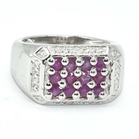 Silver Ruby(1.65ct) Ring