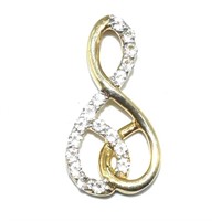 Gold plated Sil CZ(0.6ct) Pendant
