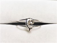 Silver CZ Toe Ring