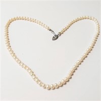 Silver Fresh Water Pearl 16" Necklace