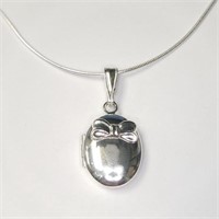 Silver Locket 18" Necklace