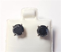 14K Black Diamond(1.75ct) Earrings
