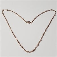 Silver Rose Gold Plated 16" Necklace