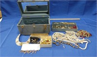 Assorted Costume Jewelry with Travel Box