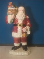 Porcelain Santa 11 in tall with bag of toys