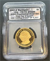 2007 S. Washington Dollar ICG PR70