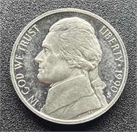 1990 S Jefferson Nickel, Proof