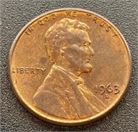 1963 D Lincoln Cent, UC