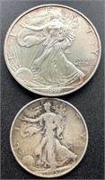 1997 Silver Eagle & 1937 Walking Liberty Half
