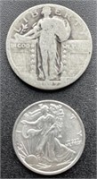 1927 Lincoln Quarter & 1/10 Oz. Silver