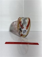 10" Ribbon Glass Vase