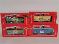 4 Boxed American Flyer S Gauge Rolling Stock