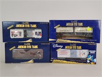 4 Boxed American Flyer Rolling Stock