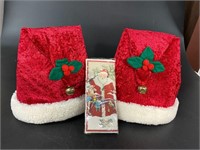 Santa Hat Decor & Flour Sack Towel