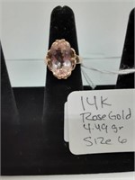 Ladies 14K Rose Gold Ring w/ Morganite Stone???