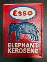 Cast Iron Esso Elephant Kerosene Sign