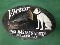 Cast Iron Victor His Master's Voice Record