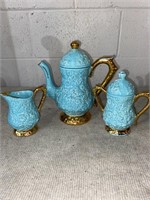 Blue and Gold Tea Set