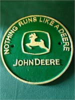 Cast Iron John Deere "Nothing Runs Like A Deere"