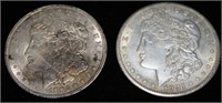 (2) 1921 Morgan D&S Silver Dollars