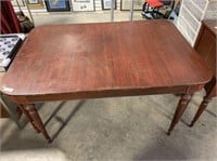 Vintage Mahogany Dining Table With Columnar Legs,