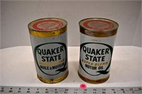 2 - Quaker State Super Blend 1 Quart Oil Tins